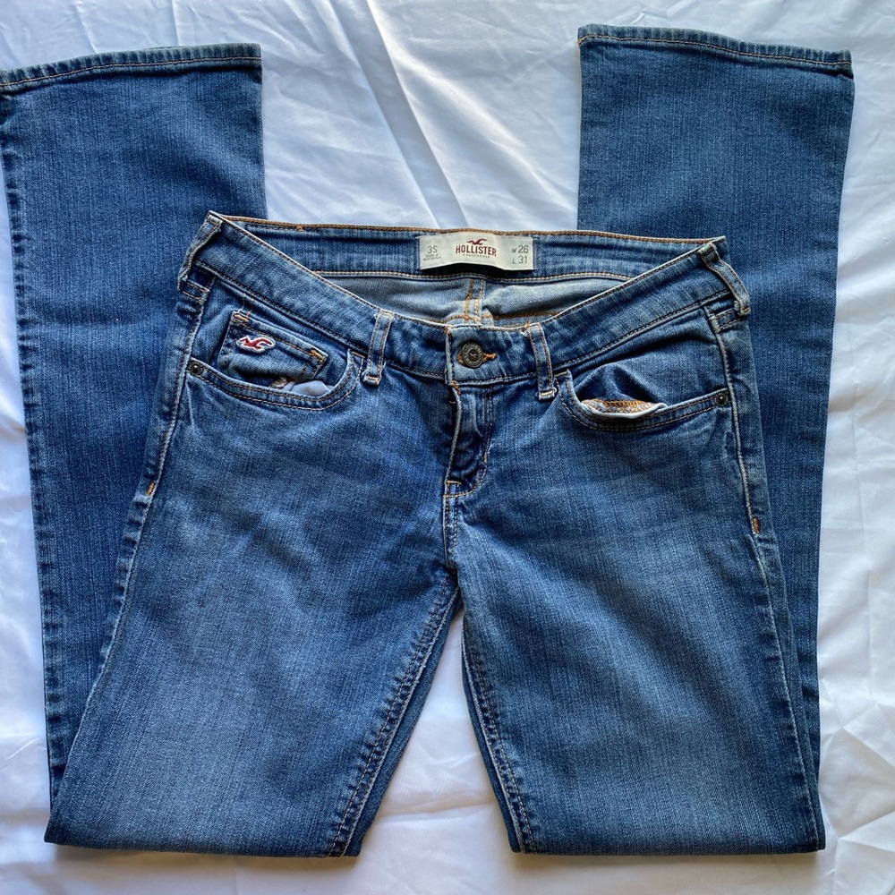 Hollister   2000vintage y2k low rise Women's Boot Cut Medium Blue Denim Jeans 3